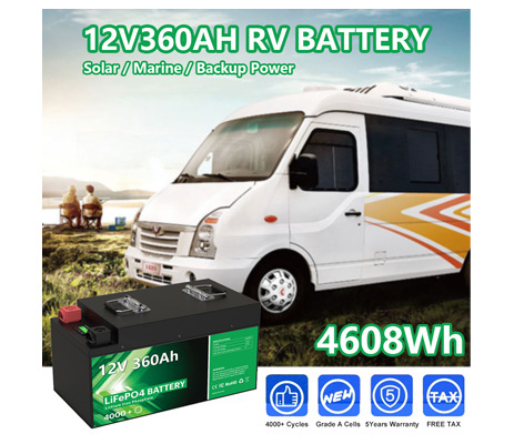 12V 360Ah 280AH LiFePO4 Akku 12,8V 4608Wh wiederaufladbare RV-Autobatterie